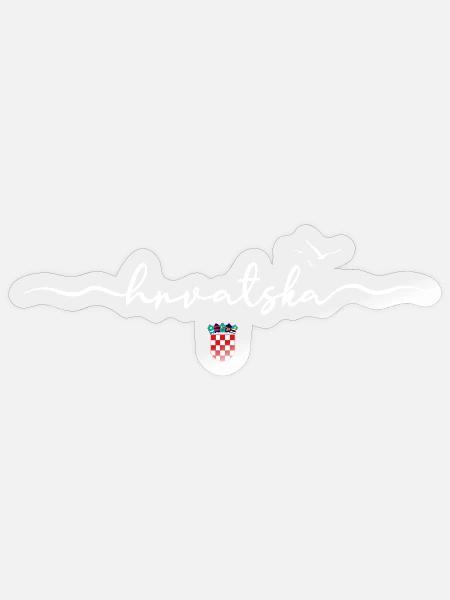 Hrvatska - Kroatien | Traumurlaub | Strand & Meer - Sticker Größe S (10 x 10 cm) - Transparent glänzend