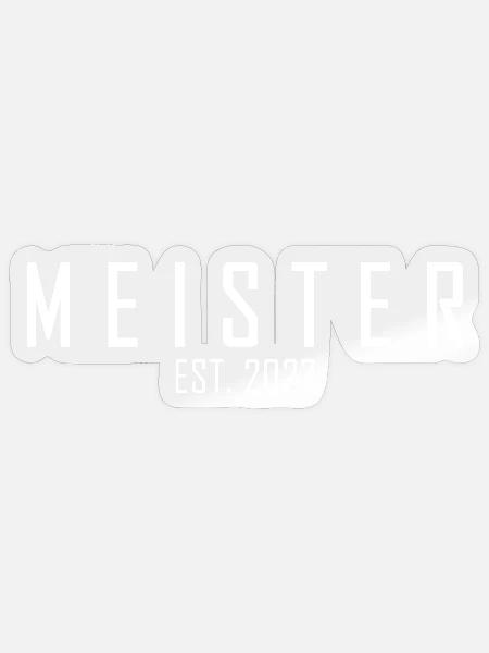 Meister est. 2027 - Sticker Größe S (10 x 10 cm) - Transparent glänzend