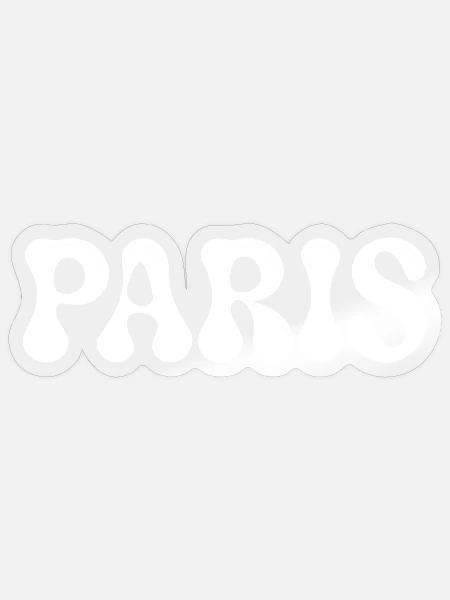 Paris Bubbles White-Tippfehler - Sticker Größe S (10 x 10 cm) - Transparent glänzend