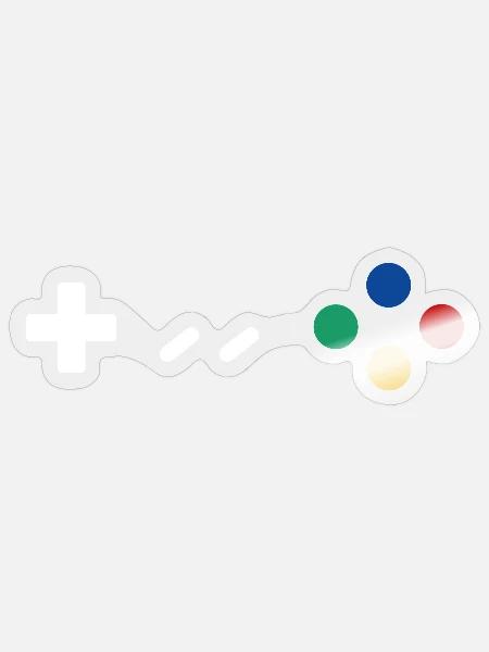 Gamepad - Sticker Größe S (10 x 10 cm) - Transparent glänzend