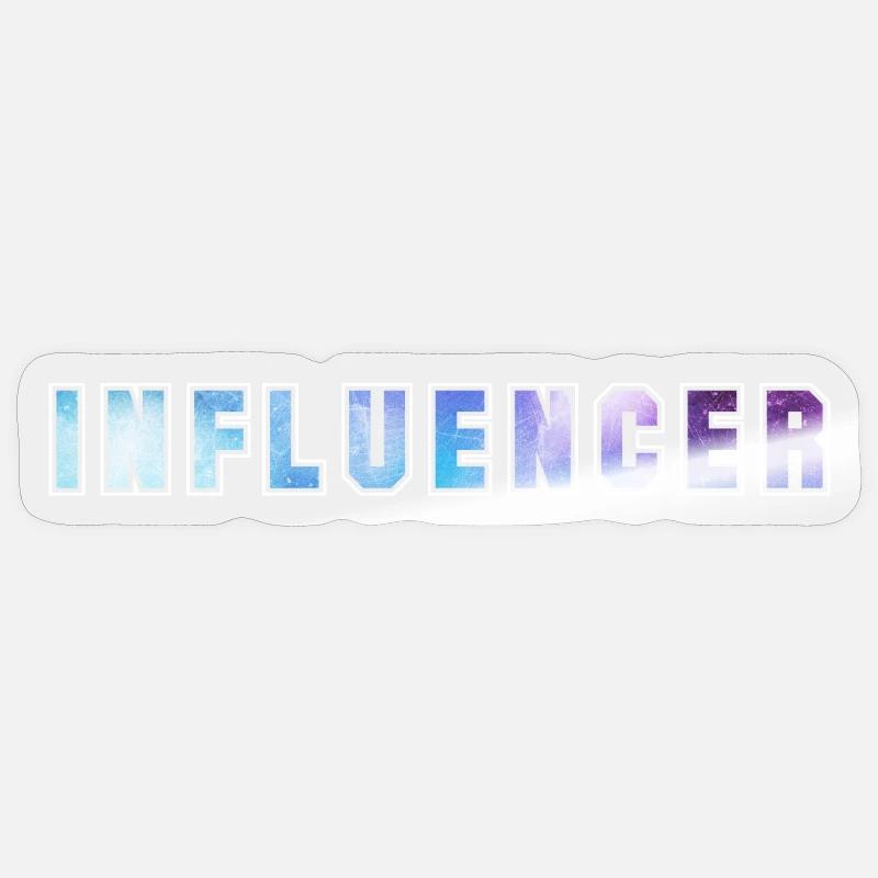 Influencer - Sticker Größe S (10 x 10 cm) - Transparent glänzend