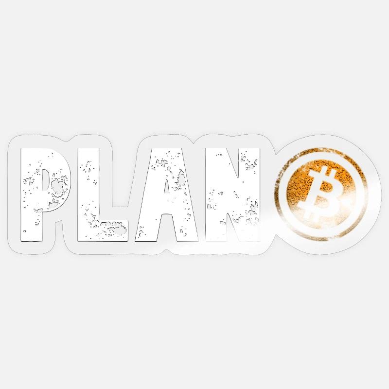 vintage bitcoin plan B BITCOIN LOGO DESIGN - Sticker Größe S (10 x 10 cm) - Transparent glänzend