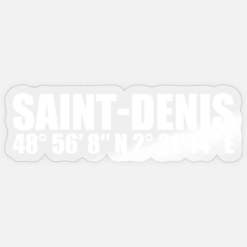 Saint-Denis coordinates Sticker size S (10 x 10 cm)