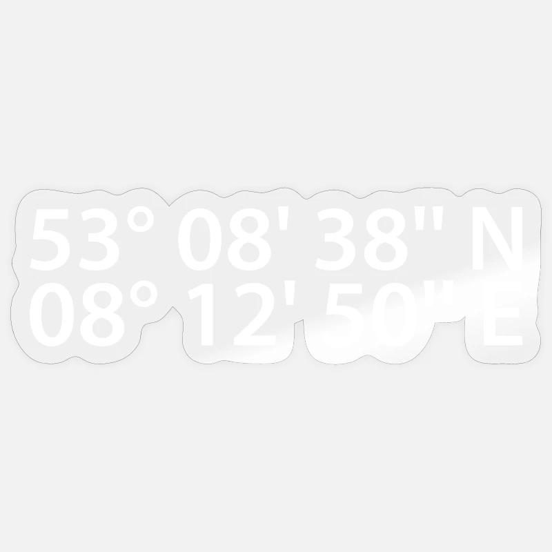 Coordonnées d’Oldenburg Sticker taille S (10 x 10 cm)