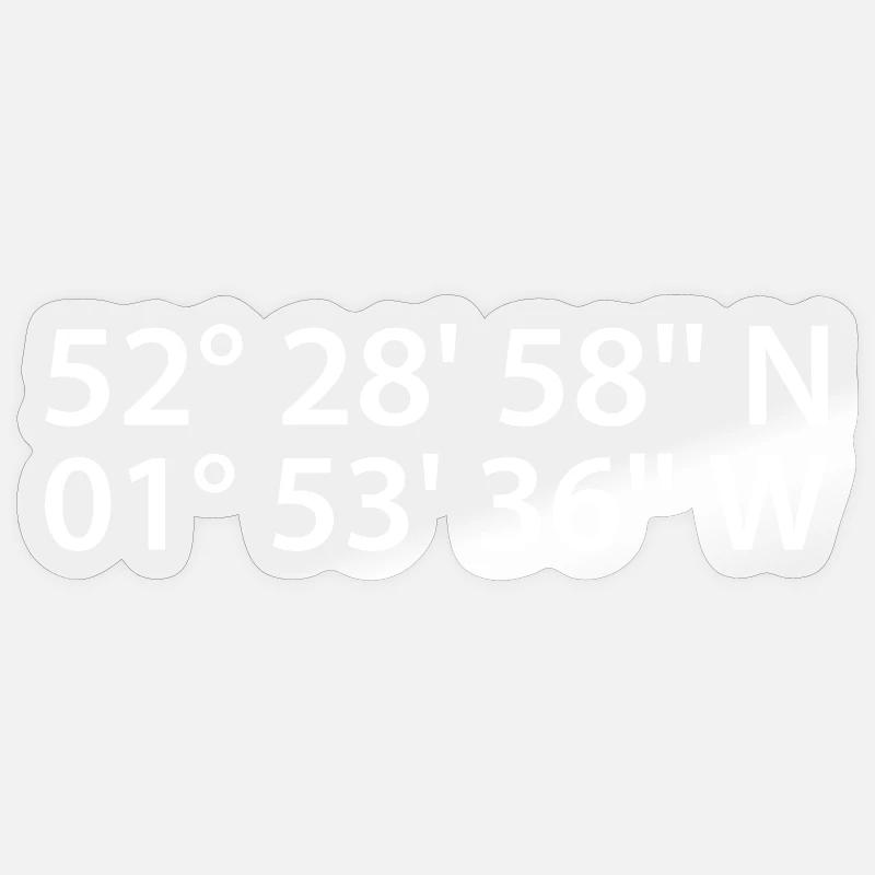 Birmingham Coordinates Sticker size S (10 x 10 cm)