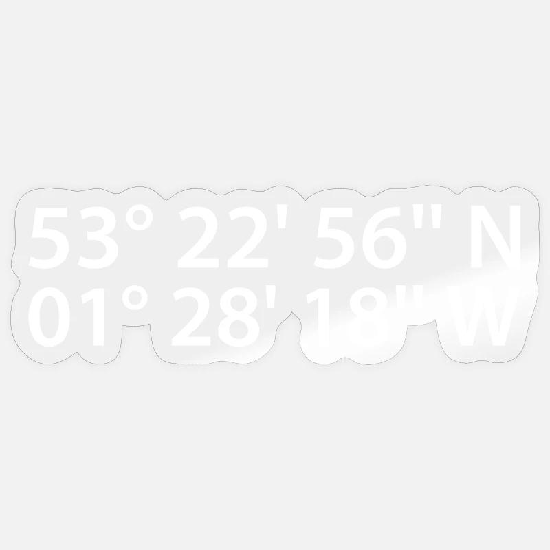 Sheffield coordinates Sticker size S (10 x 10 cm)