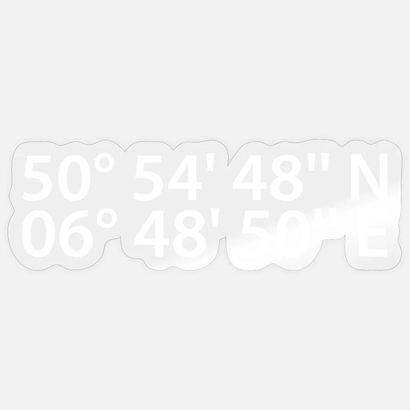 Coordonnées effrontées - Sticker taille S (10 x 10 cm) - brillant transparent