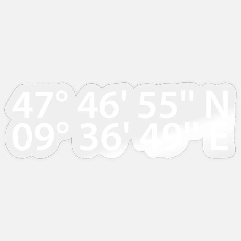 Coordonnées de Ravensburg - Sticker taille S (10 x 10 cm) - brillant transparent