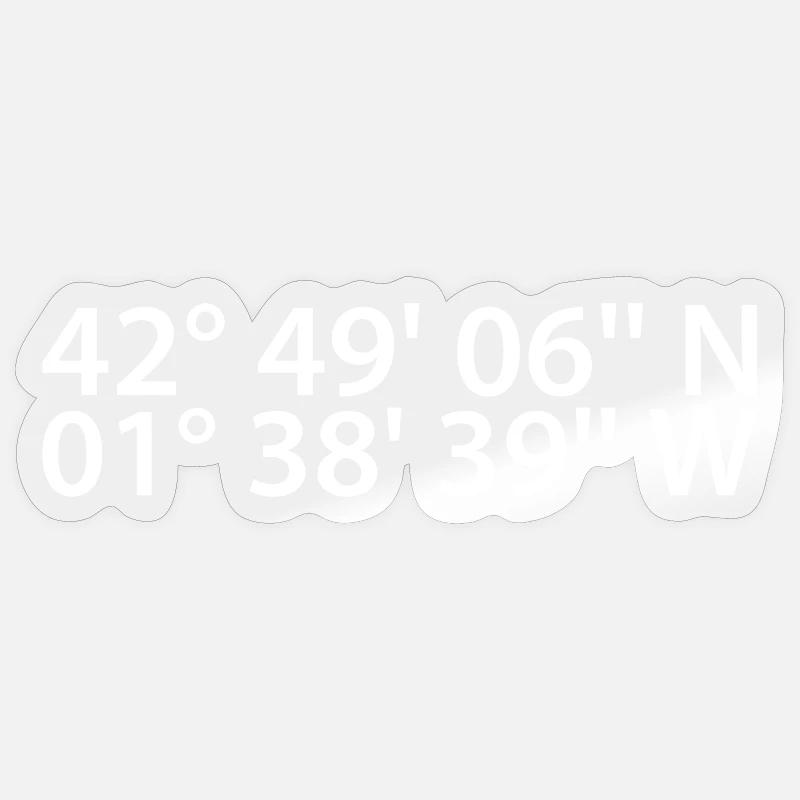 Pamplona Coordinates Sticker size S (10 x 10 cm)
