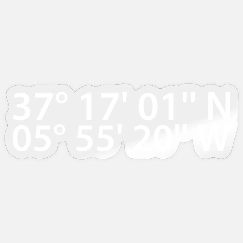 Dos Hermanas Coordinates Sticker size S (10 x 10 cm)