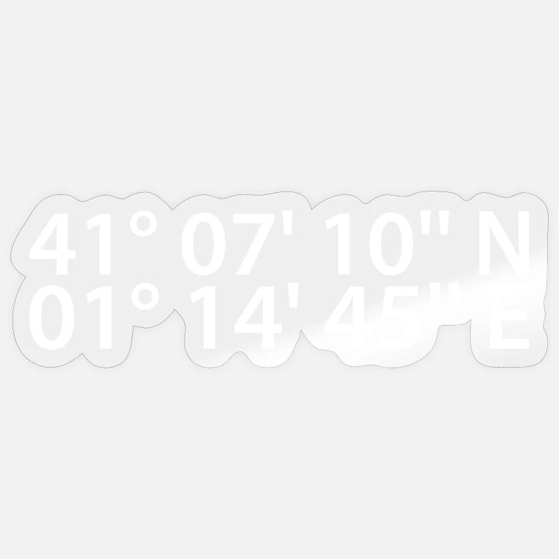 Tarragona Coordinates Sticker size S (10 x 10 cm)
