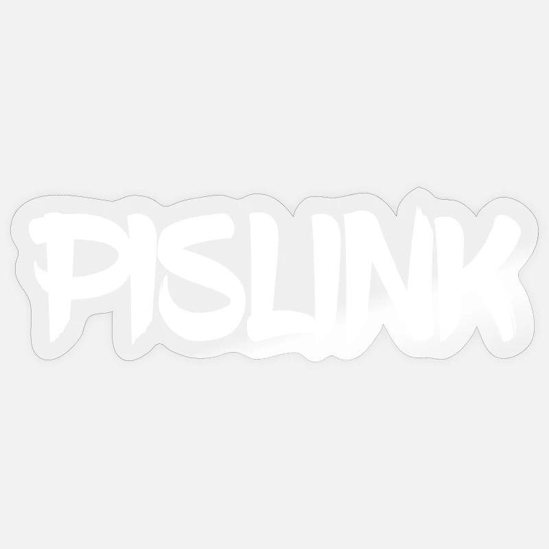 Pislink - Sticker taille S (10 x 10 cm) - brillant transparent