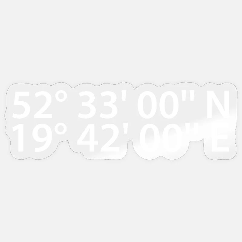 Płock coordinates Sticker size S (10 x 10 cm)