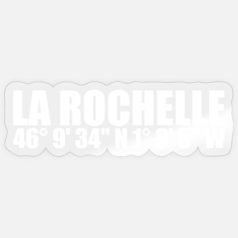 La Rochelle coordinates Sticker size S (10 x 10 cm)