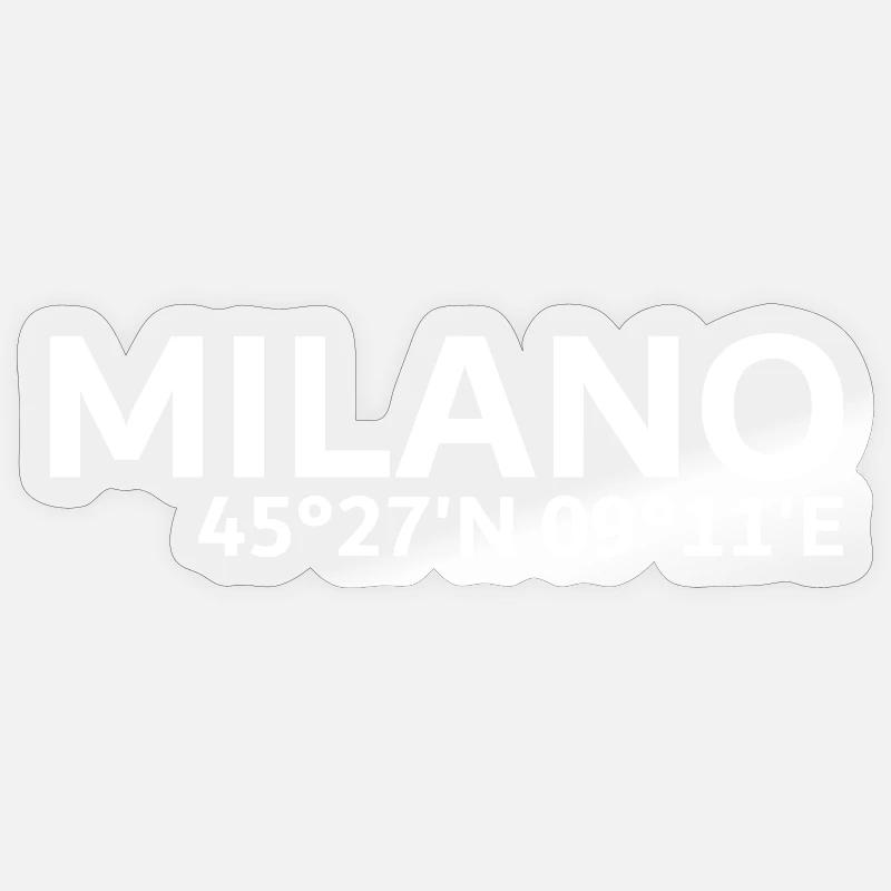 Milano coordinates Sticker size S (10 x 10 cm)