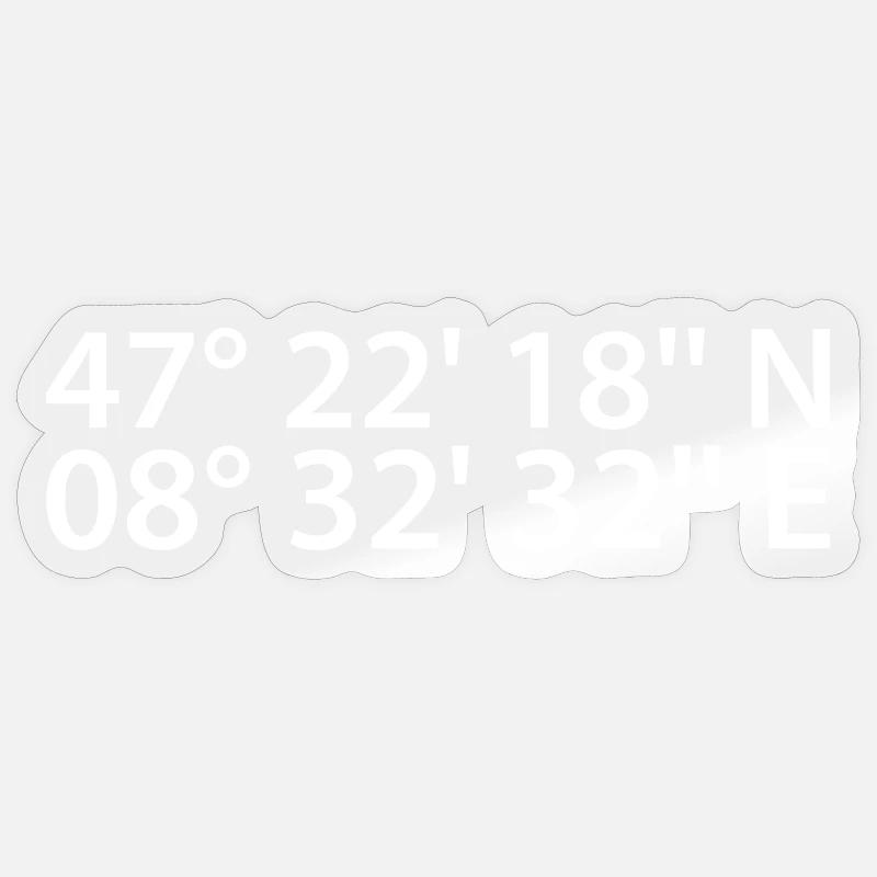 Zurich coordinates Sticker size S (10 x 10 cm)