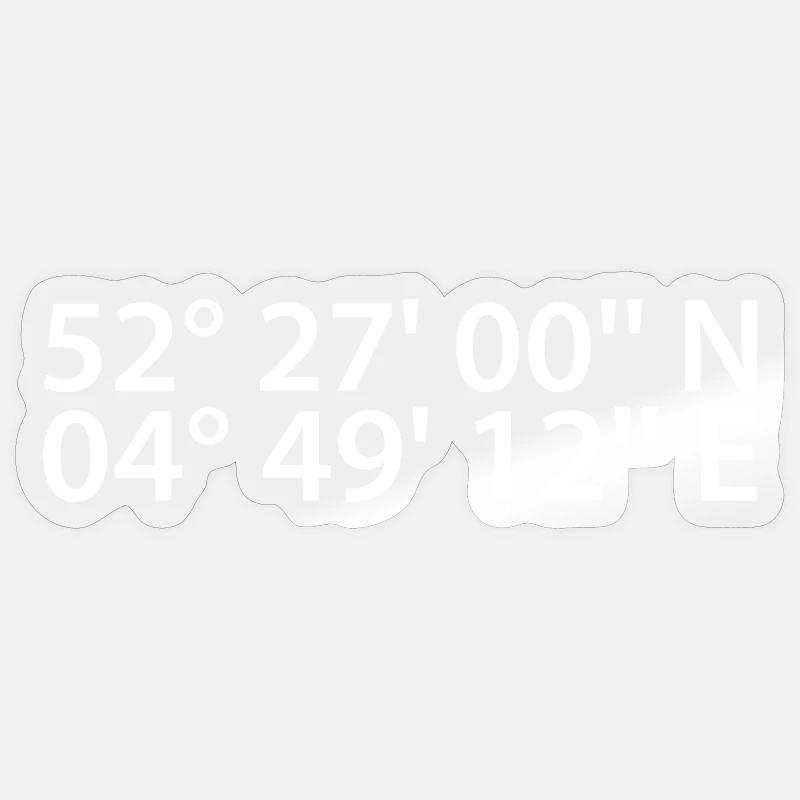 Zaanstad coordinates Sticker size S (10 x 10 cm)