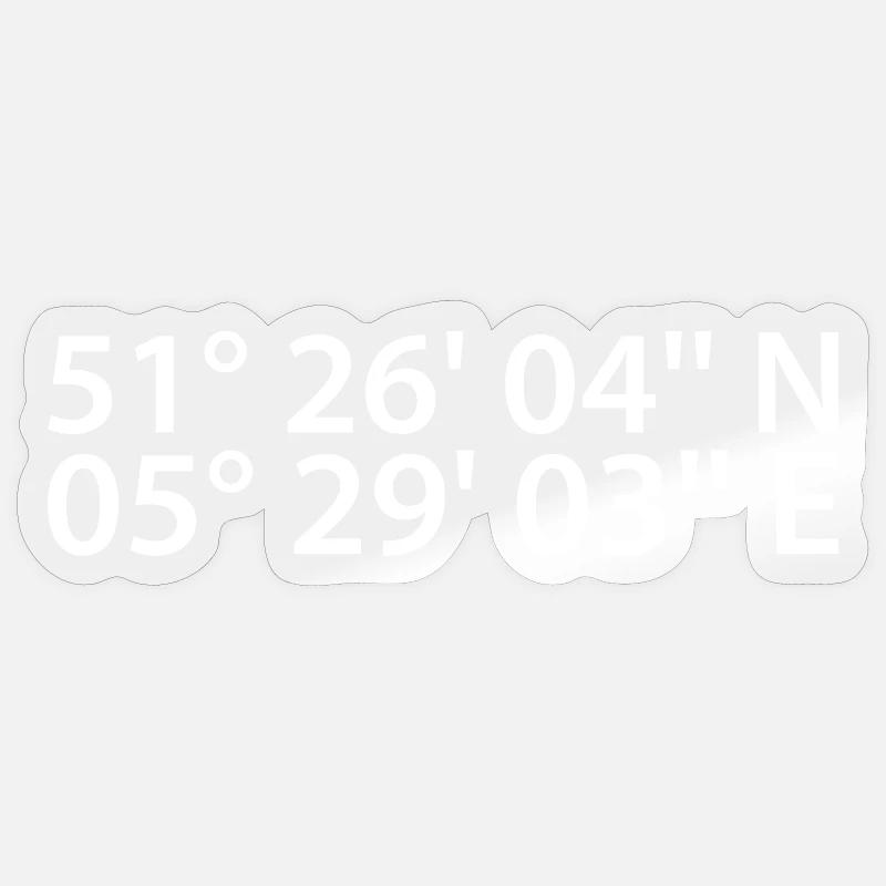 Eindhoven coordinates Sticker size S (10 x 10 cm)