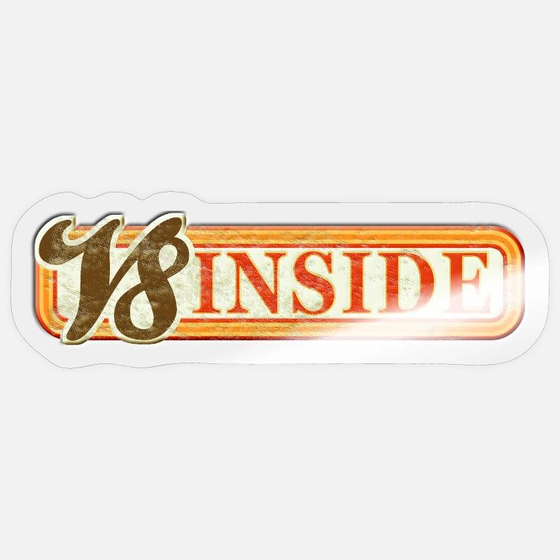 V8 Inside - Sticker Größe S (10 x 10 cm) - Transparent glänzend