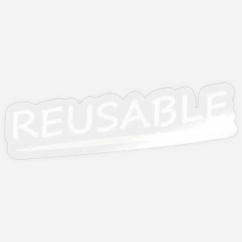 RÉUTILISABLE - Sticker taille S (10 x 10 cm) - brillant transparent