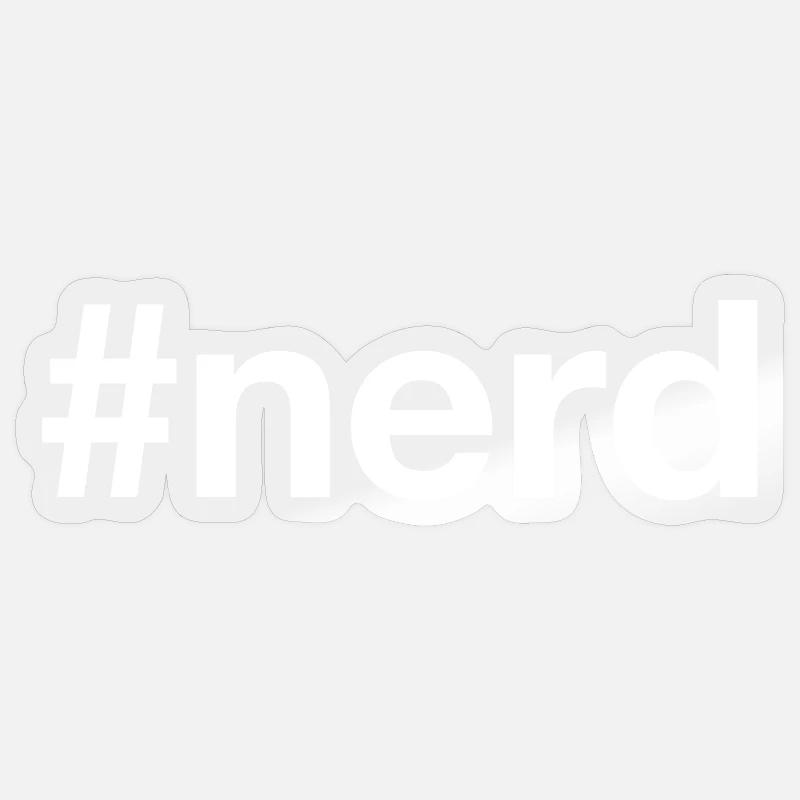 NERD Hashtag Sticker size S (10 x 10 cm)