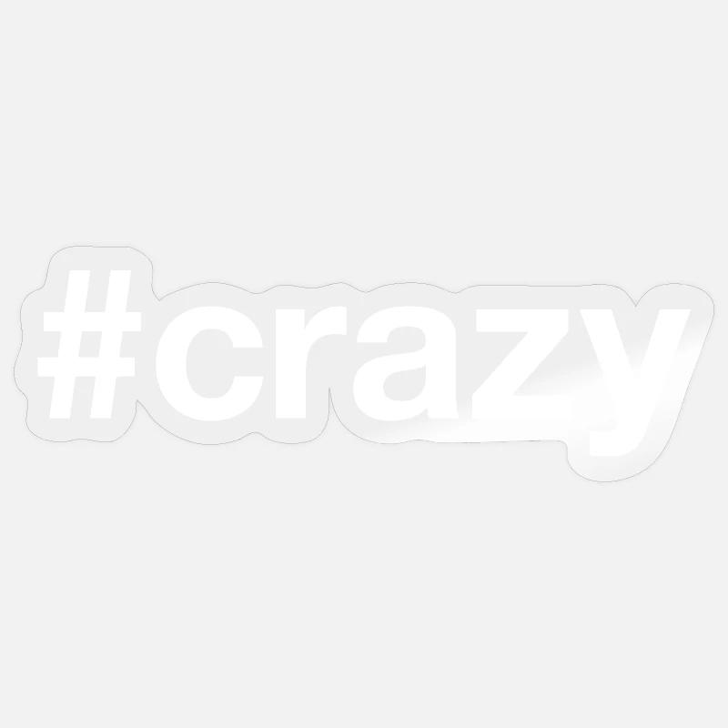CRAZY Hashtag Sticker size S (10 x 10 cm)