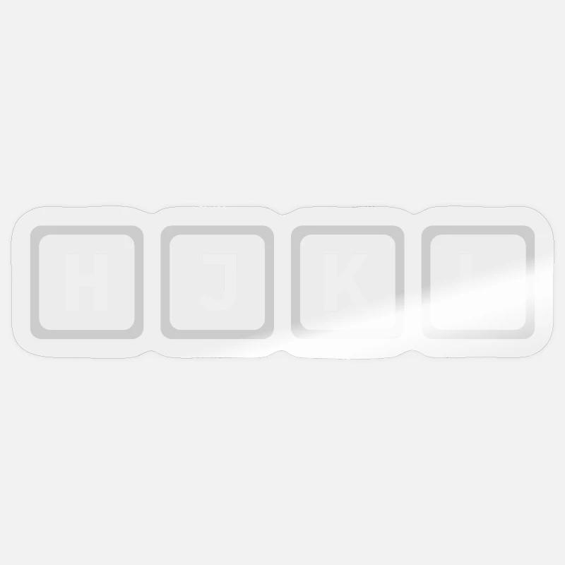 HJKL Computer-Tasten vi & Vim Code Geeks & Nerds Sticker Größe S (10 x 10 cm)