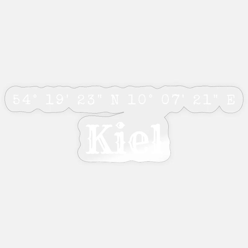 Kiel coordinates Sticker size S (10 x 10 cm)