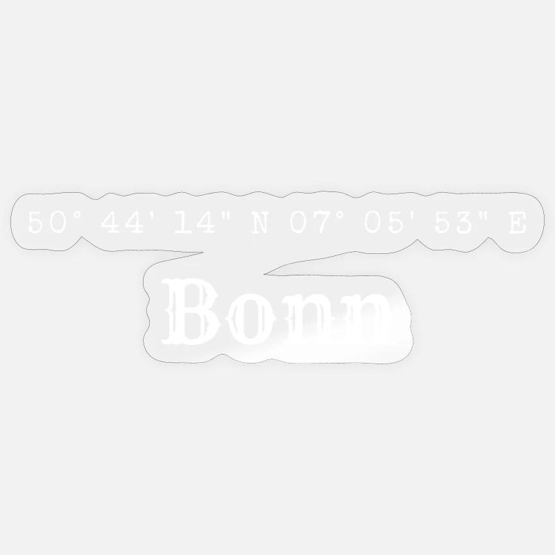 Bonn coordinates Sticker size S (10 x 10 cm)