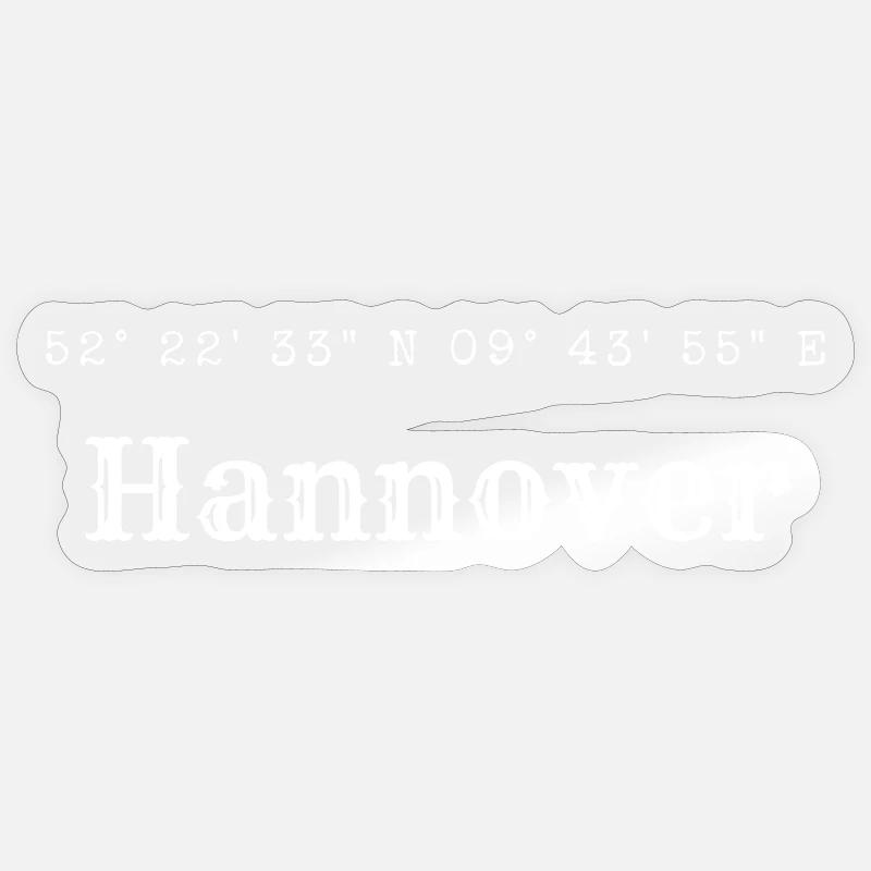 Hanover coordinates Sticker size S (10 x 10 cm)
