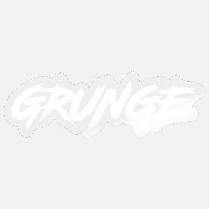 GRUNGE - Sticker size S (10 x 10 cm) - transparent glossy