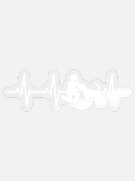 Veterinär Strichmännchen Herzlinie - Sticker Größe S (10 x 10 cm) - Transparent glänzend