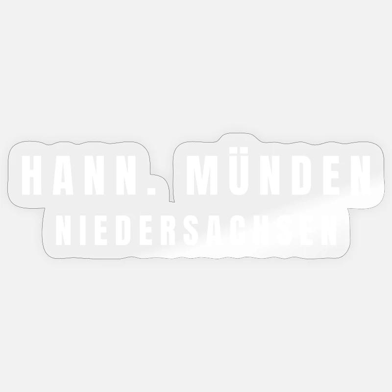 Hann. Münden, Basse-Saxe - Sticker taille S (10 x 10 cm) - brillant transparent