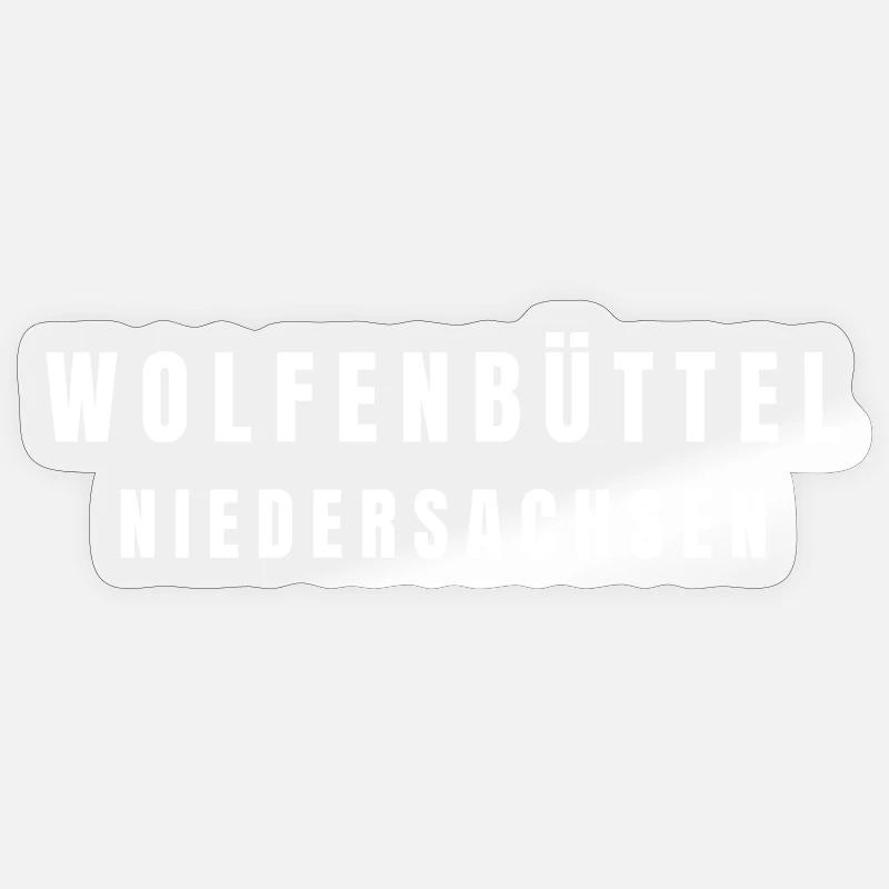 Wolfenbüttel, Basse-Saxe - Sticker taille S (10 x 10 cm) - brillant transparent