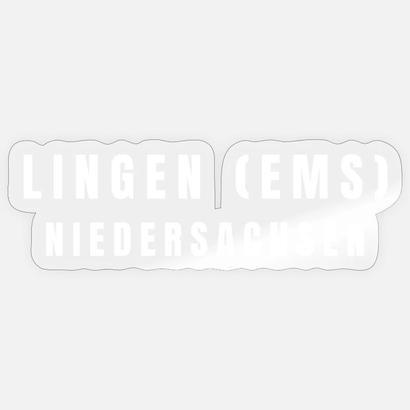 Lingen (Ems), Basse-Saxe - Sticker taille S (10 x 10 cm) - brillant transparent