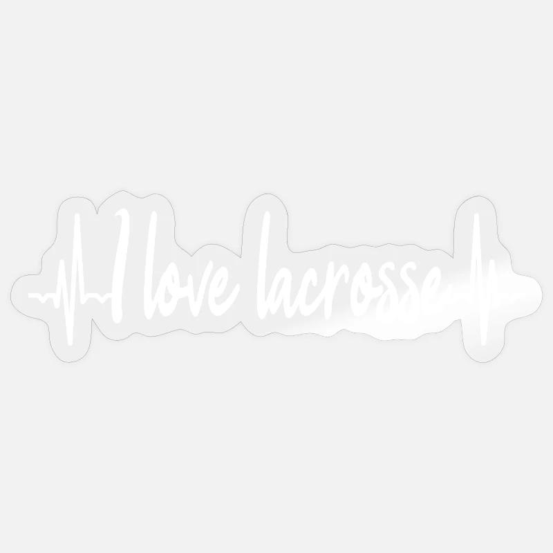 J’adore la crosse - Sticker taille S (10 x 10 cm) - brillant transparent