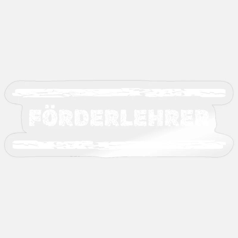 Beruf Foerderlehrer - Sticker Größe S (10 x 10 cm) - Transparent glänzend