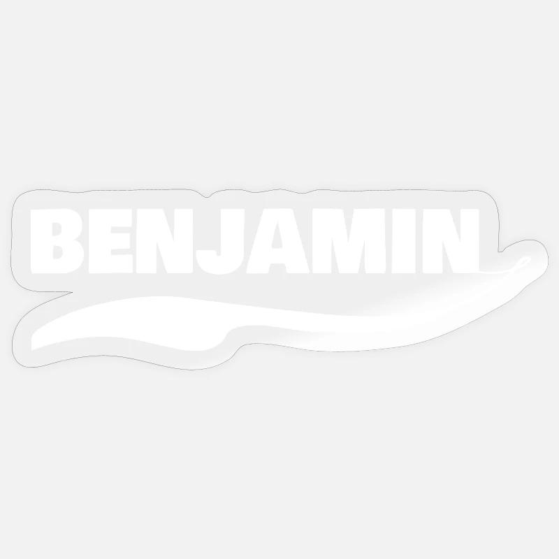Benjamin - Sticker Größe S (10 x 10 cm) - Transparent glänzend
