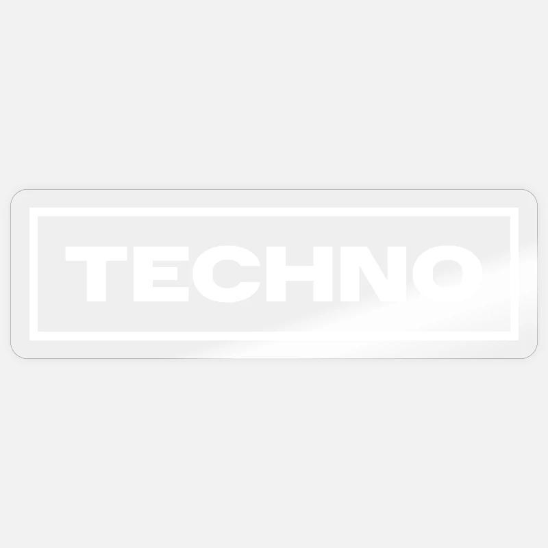 Techno-Musik-Logo-Design Sticker Größe S (10 x 10 cm)