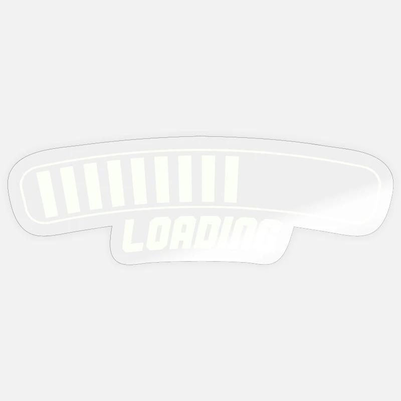 Loading - Sticker size S (10 x 10 cm) - transparent glossy