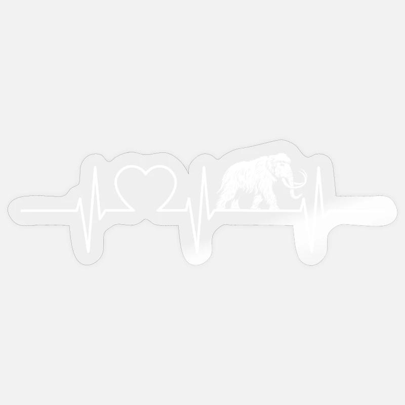 Mammuts Mammut - Sticker Größe S (10 x 10 cm) - Transparent glänzend