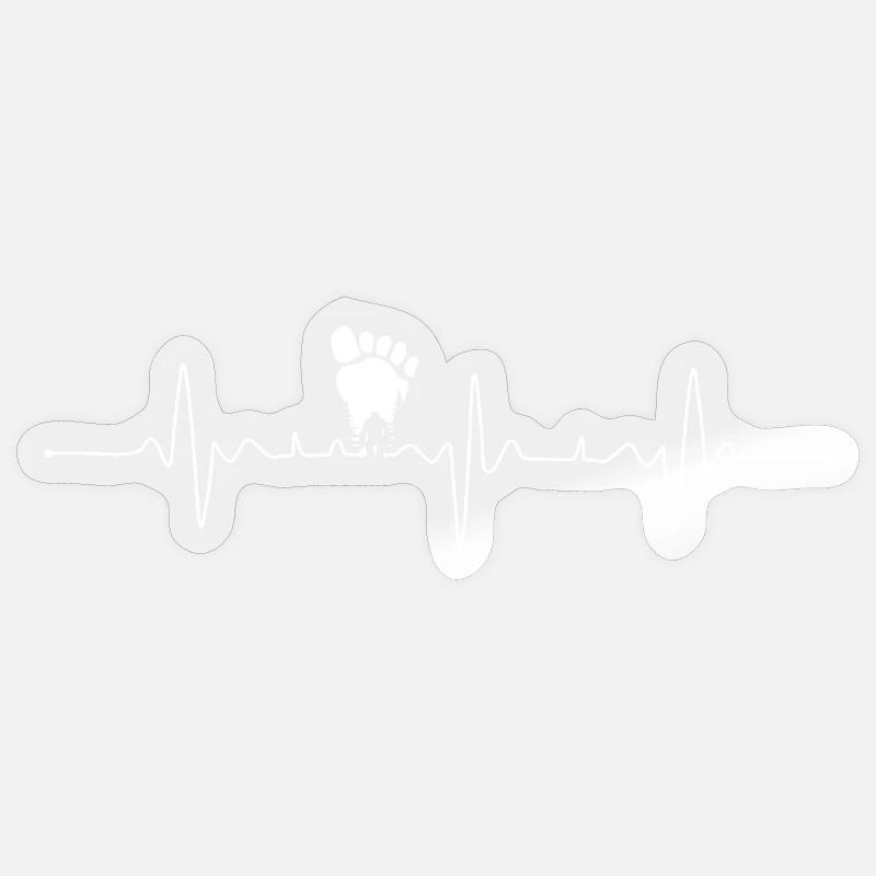 Bigfoot Sasquatch Cache-cache Dictons - Sticker taille S (10 x 10 cm) - brillant transparent