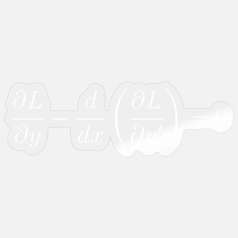 Euler-Lagrange-Gleichungsfundamentalphysik Sticker Größe S (10 x 10 cm)