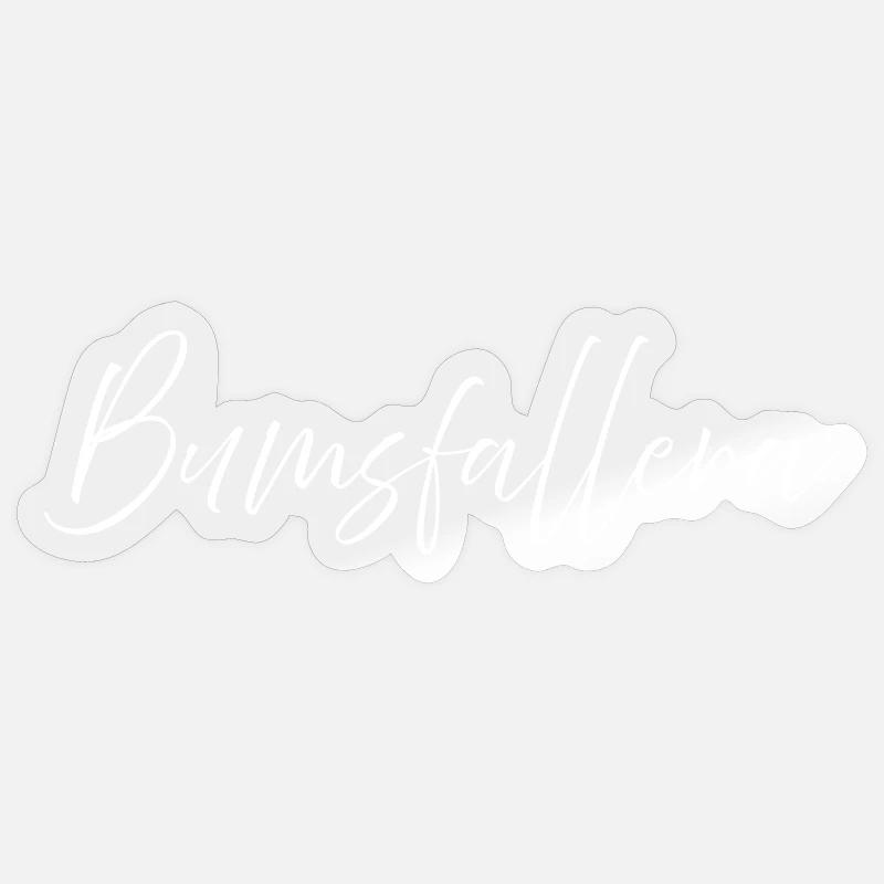 Bumsfallera - Sticker taille S (10 x 10 cm) - brillant transparent