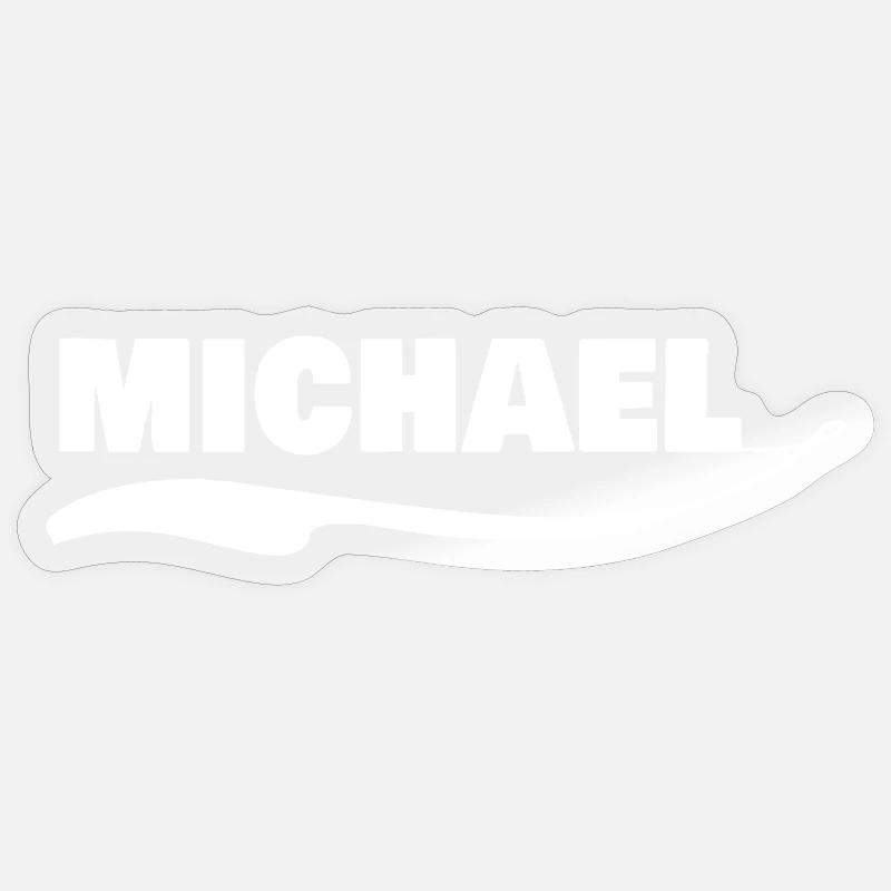Michel - Sticker taille S (10 x 10 cm) - brillant transparent