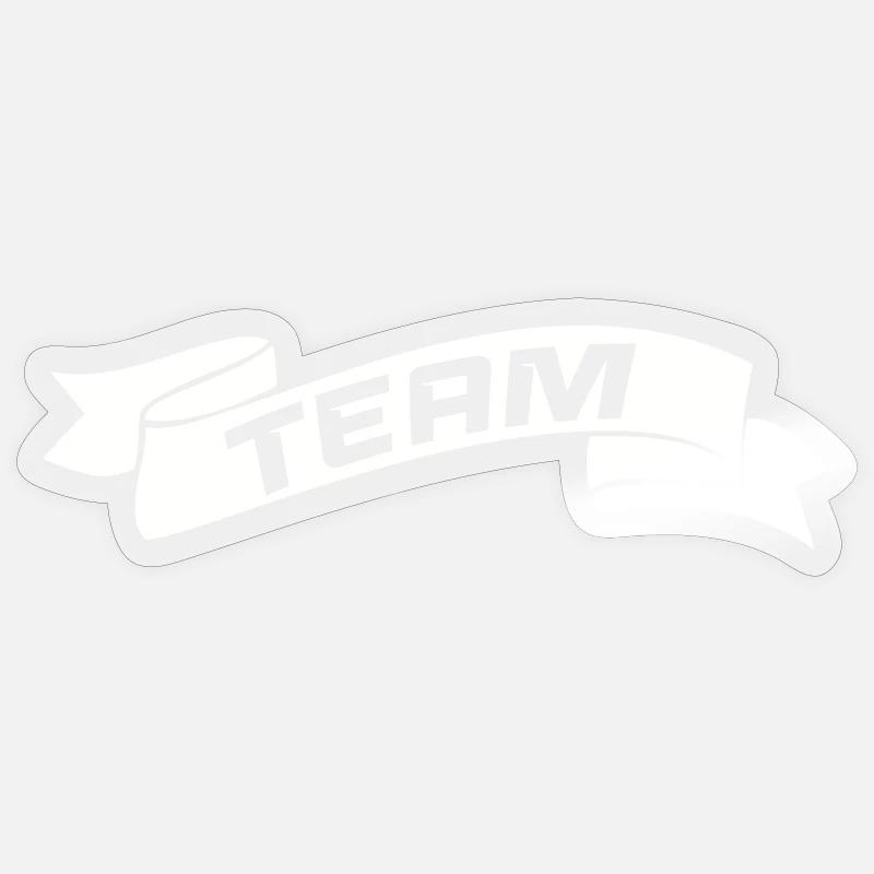 Équipe - Sticker taille S (10 x 10 cm) - brillant transparent