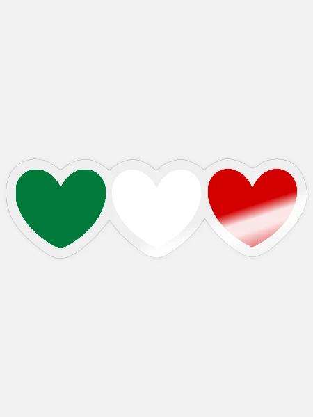 Italien Fanshirt für Italien Fans - Sticker Größe S (10 x 10 cm) - Transparent glänzend