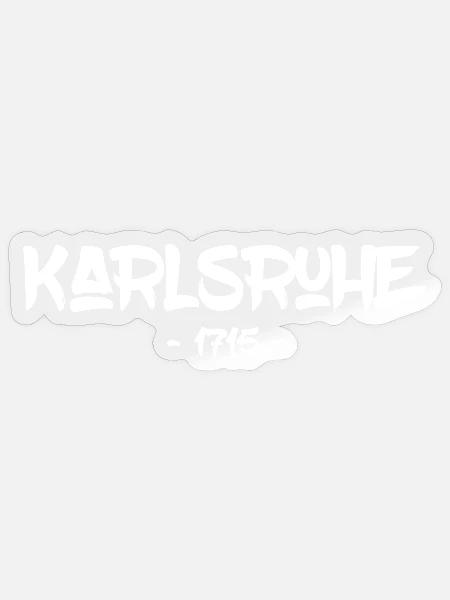 Karlsruhe - 1715 - Baden-Württemberg - Durlach - Sticker Größe S (10 x 10 cm) - Transparent glänzend