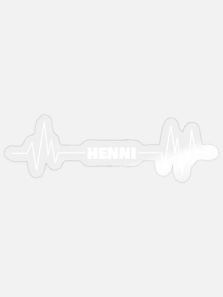 heartbeat Henni - Sticker Größe S (10 x 10 cm) - Transparent glänzend