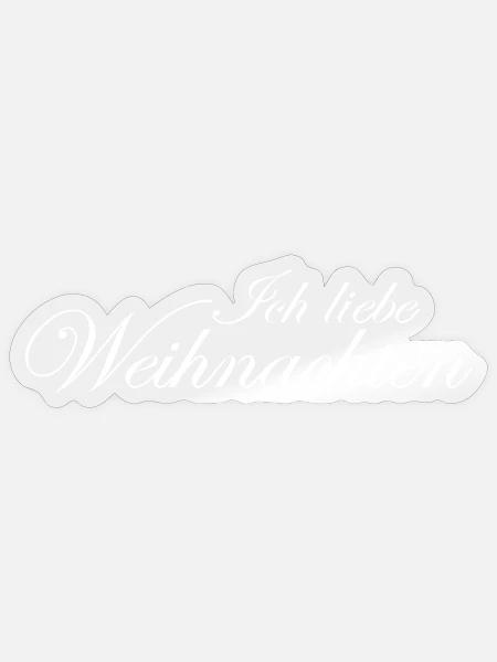 Ich liebe Weihnachten - Sticker Größe S (10 x 10 cm) - Transparent glänzend